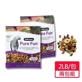 【Zupreem 美國路比爾】綜合水果大餐-中大型鸚鵡飼料 2LB/包;兩包組