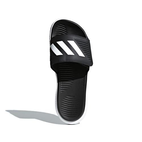 Adidas Alphabounce Slide 2.0 男 黑白色 軟底 魔鬼氈 休閒 拖鞋 BA8775