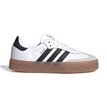 Adidas Sambae 女鞋 黑白色 運動 皮革 膠底 厚底 愛迪達 增高 經典 休閒 德訓鞋 休閒鞋 JI1349
