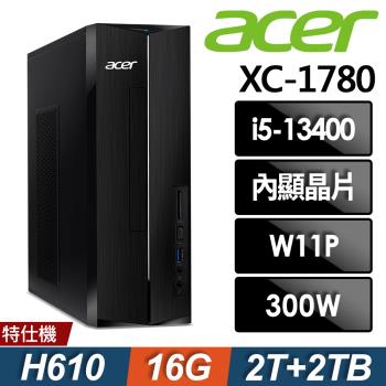 Acer 宏碁 Aspire XC-1780 薄型電腦 (i5-13400/16G/2TB+2TB SSD/W11P)