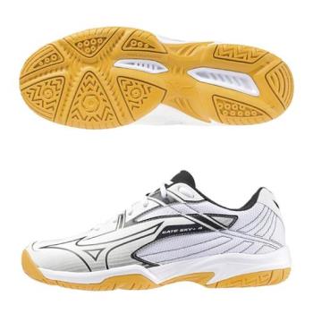 Mizuno 美津濃 羽球鞋 男鞋 GATE SKY PLUS 4 3E寬楦 白黑【運動世界】71GA242104