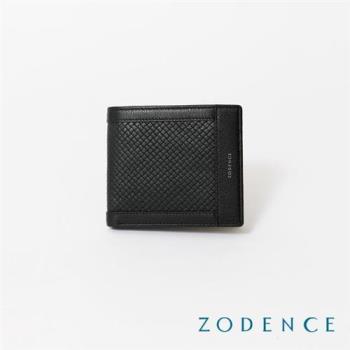 【ZODENCE 佐登司】BLUENOTE進口牛皮8卡短夾(黑)