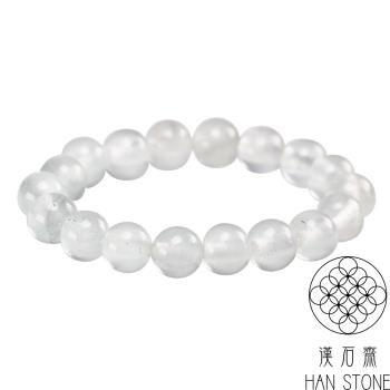 【漢石齋】天然水沫玉 圓珠手串 玻璃種(10mm/19pcs)