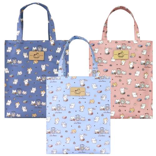 【uma hana】喵小酷多用途可放各種A4的防水新A4手提袋(公事袋/文件袋/補習袋/萬用袋)