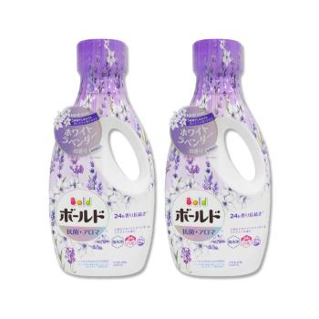 (2瓶超值組)日本P&G-Bold超濃縮強洗淨室內晾曬除臭香氛柔軟洗衣精630g/瓶-薰衣草茉莉(紫)(持香約24小時,消臭柔順洗劑,直立/滾筒式用)
