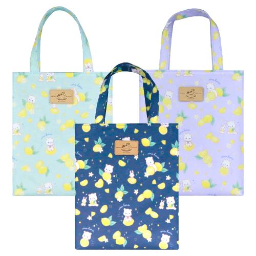 【uma hana】萊姆熊兔多用途可放各種A4的防水新A4手提袋(公事袋/文件袋/補習袋/萬用袋)