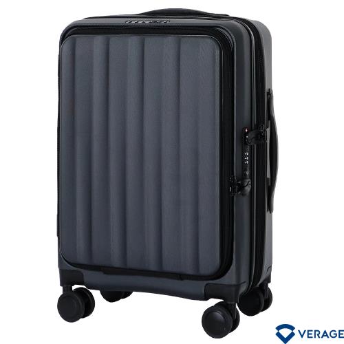 【Verage 維麗杰】 20吋二代前開式格林威治系列登機箱/旅行箱(黑)