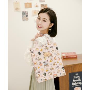【uma hana】美食の柴上班上課多用途防水A4手提袋(公事袋/文件袋/補習袋/萬用袋)
