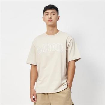 Kangol 男款 女款 淺卡其色 中性 休閒 寬版 圓領 Logo T恤 上衣 短袖 6325103131