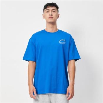 Kangol 男款 女款 寶藍色 中性 休閒 寬版 印花 環狀Logo 圓領 T恤 上衣 短袖 6325101282