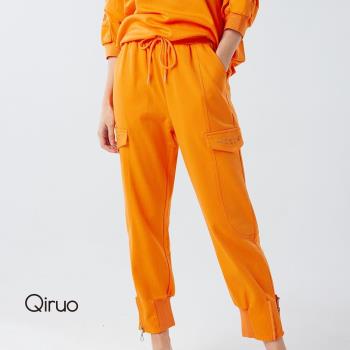 【Qiruo 奇若】專櫃秋冬休閒 九分褲6008C 彈性褲彈力男友褲