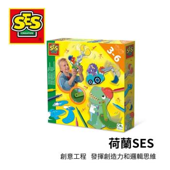 荷蘭SES DIY手作系列-製作會動的恐龍工程車-14045