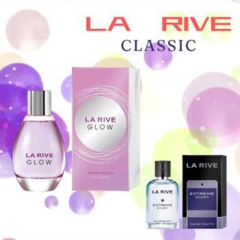 【LA RIVE】LA RIVE女神配男主經典組(GLOW 淡香精90ml+Extreme Story 淡香水30ml)