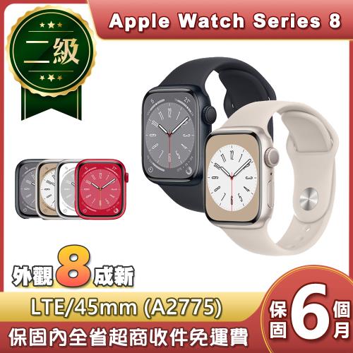 福利品】蘋果Apple Watch Series 8 LTE 45mm鋁金屬錶殼智慧手錶|福利機|ETMall東森購物網 福利品】蘋果Apple Watch Series 8 LTE 45mm鋁金屬錶殼智慧手錶|福利機|ETMall東森購物網