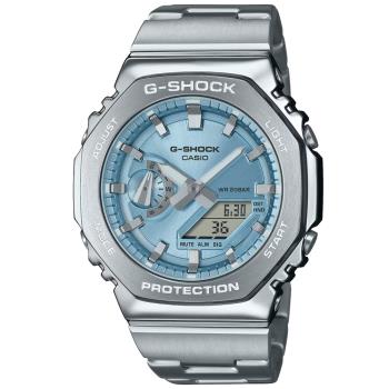CASIO G-SHOCK 金屬八角雙顯腕錶 GM-2110D-2A