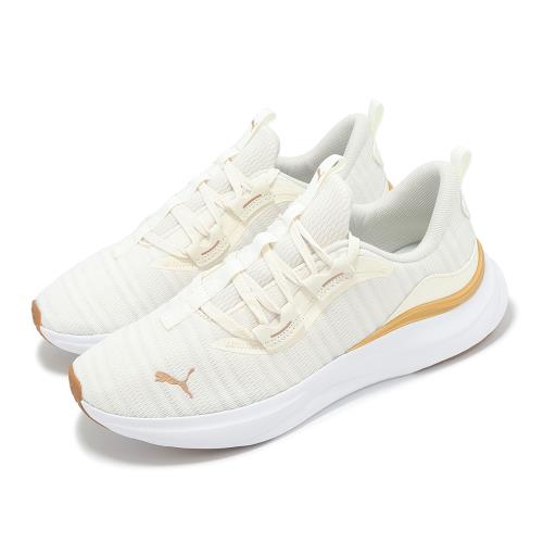 Puma 慢跑鞋 Softride Harmony Wns 女鞋 白 金 針織 緩衝 運動鞋 31001902