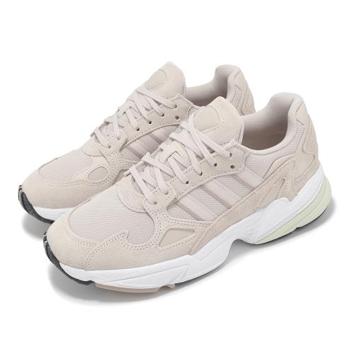 adidas 休閒鞋 Falcon W 女鞋 粉 白 復古 緩衝 麂皮 愛迪達 IE8203