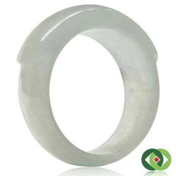 【森茂珠寶】天然翡翠A貨 冰透寬版馬鞍戒 C709