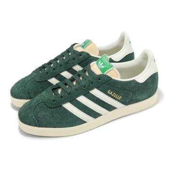 adidas 休閒鞋 Gazelle 森林綠 白 男鞋 女鞋 復古 情侶鞋 板鞋 愛迪達 IF9655