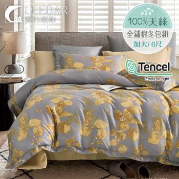 LEEDAR 麗的 秋顏 頂級加大天絲TENCEL全舖棉冬包組高度35公分