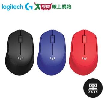 Logitech羅技 靜音無線滑鼠M331-黑【愛買】