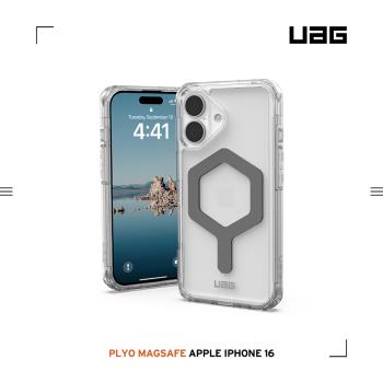 UAG iPhone 16 磁吸耐衝擊全透保護殼-極透明(灰圈) (支援MagSafe無線充電)