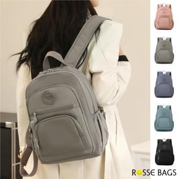 【Rosse Bags】多隔層防潑水大容量雙肩後揹包(現+預 粉色 / 灰色 / 藍灰色 / 綠色 / 黑色)