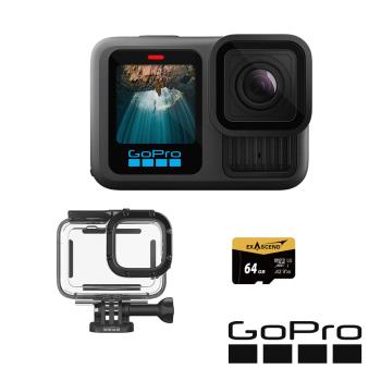 【GoPro】HERO13 Black 潛水行家套組 (HERO13單機+60m潛水防護殼+64G記憶卡) 正成公司貨