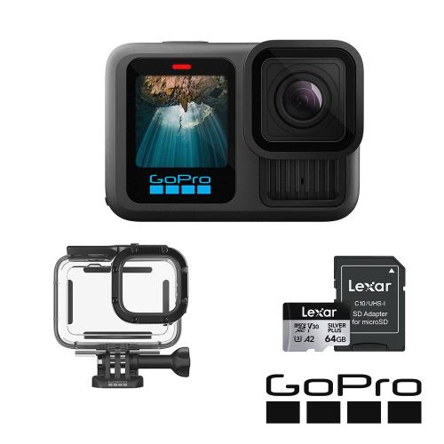 【GoPro】HERO13 Black 潛水行家套組 (HERO13單機+60m潛水防護殼+64G記憶卡) 正成公司貨