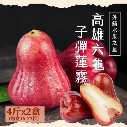 【初品果】高雄六龜子彈蓮霧禮盒4斤x2盒_每盒約16-22顆