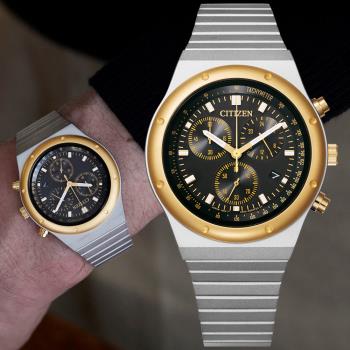 CITIZEN星辰 Chronograph系列 復刻1984 昭和金 計時光動能腕錶 AT2544-64E