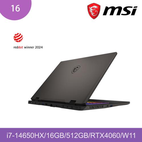 MSI 微星 Sword 16 HX B14VFKG-485TW (i7-14650HX/16GB/512GB/RTX4060/W11)16吋電競筆電