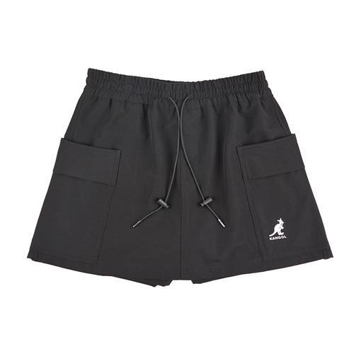 Kangol 女款 黑色 休閒 口袋 褲裙 工裝裙 工裝 短褲裙 6422150620