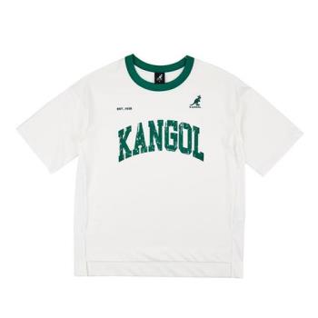 Kangol 男款 女款 白色 中性 休閒 圓領 涼感 寬版 仿舊 T恤 Logo 上衣 短袖 6422100500
