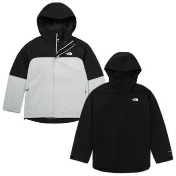 The North Face 北面 防水連帽三合一外套 男裝 抓絨 灰黑/黑【運動世界】NF0A89ZPC3F/NF0A89ZPJK3