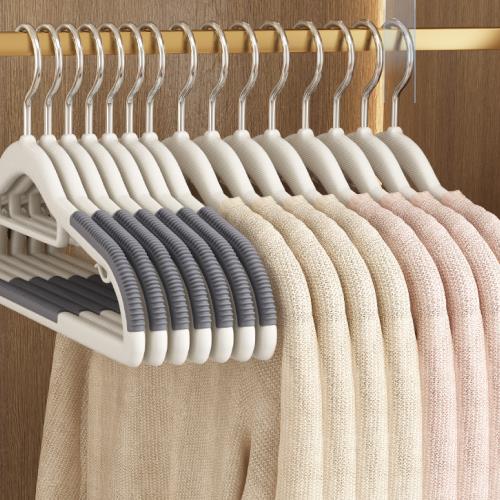 【好氣氛家居】50入ABS無痕防滑護衣晾曬衣架/衣架 4色任選( 衣架 曬衣架 晒衣架 掛衣架 三角衣架)