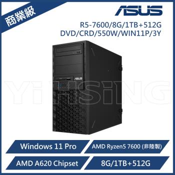 ASUS 華碩 ExpertCenter 工作站 R5-7600/8G/1TB+512G/550W/WIN11P/3Y 商用電腦 桌機