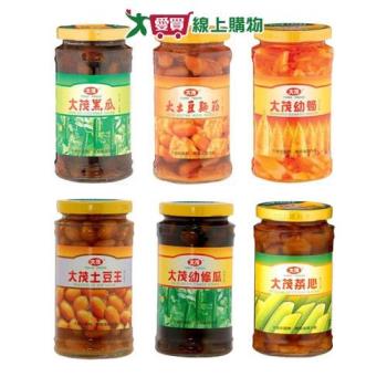 大茂醬菜系列(大黑瓜/幼條瓜/土豆麵筋/幼筍/菜心/土豆王)(350-375g/罐)【愛買】
