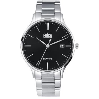ERICA 凝光系列三針不鏽鋼藍寶石鋼帶錶38MM(ER-20-SB)