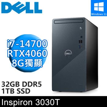 DELL Inspiron 3030T-R4708BTW-SP7(i7-14700/16G+16G/1TB/RTX4060 8G/W11)特仕版