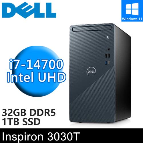 DELL Inspiron 3030T-R4708BTW-SP1(i7-14700/16G DDR5+16G/1TB PCIE/W11)特仕版