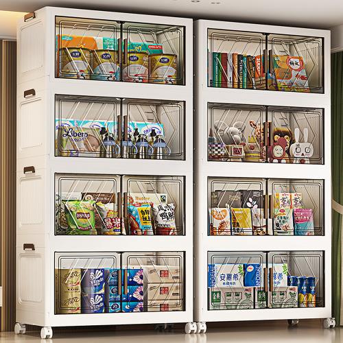  Mr.box 80面寬摺疊雙開門四層收納櫃-附滑輪