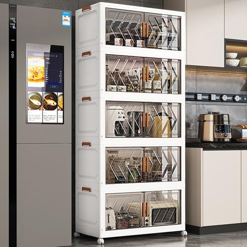  Mr.box 80面寬摺疊雙開門五層收納櫃-附滑輪