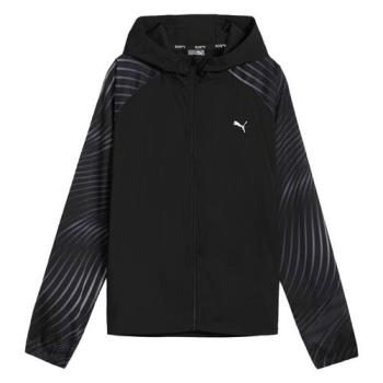 Puma 連帽外套 女裝 排汗 拉鍊口袋 歐規 黑灰【運動世界】52403582