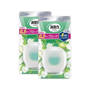 (2盒超值組)日本ST雞仔牌-消臭力持香約8週浴廁瞬效淨味除臭芳香劑6ml/盒-果香綠(衛浴放置型脫臭擴香,如廁瞬效清新去味,洗手間除尿騷氨臭)