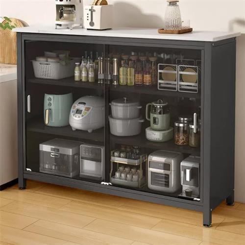 HappyLife 岩板四層推拉門餐廚櫃 120公分 Y11685