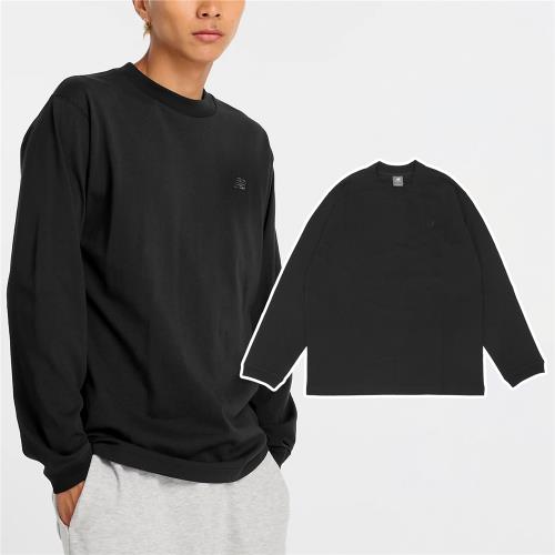 New Balance 長袖 Athletics Tee 男款 黑 薄長T 長T 上衣 純棉 寬鬆 NB MT43523BK