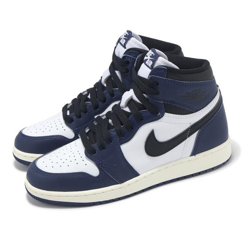 Nike 休閒鞋 Air Jordan 1 Retro High OG GS 大童 女鞋 午夜藍 AJ1 高筒 FD1437-401