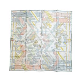 Hermes 環釦繩索圖驣絲巾/方巾-90cm(薄荷綠)