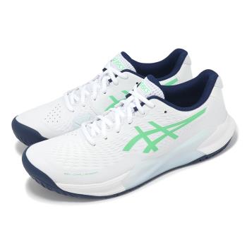 Asics 網球鞋 GEL-Challenger 14 男鞋 白 綠 緩衝 亞瑟膠 運動鞋 亞瑟士 1041A405103